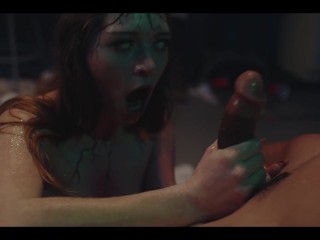 Parasited Femdom Investigation - Horny Lesbian Foursome with Male Bondage, Anal & Creampie Cleanup