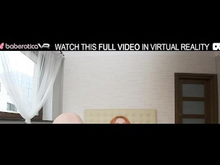 Solo redhead Sheryl X shows off her wet pussy and plays with a sex toy in VR.