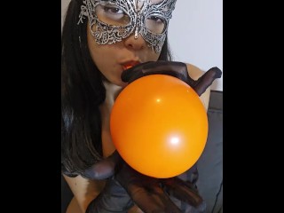 Marianna B2P long neck orange balloon (full video on C4S / MV / OF / Membersite)