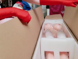 Unboxing of $1000 Fuck Meat Slut - Obedient 70 Kilo Realistic Silicone Doll Whore