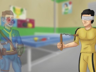 Fallout: Vault 69 #3 - Horny receptionist has sex with security guard on reception desk!