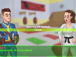 Fallout: Vault 69 #3 - Horny receptionist has sex with security guard on reception desk!