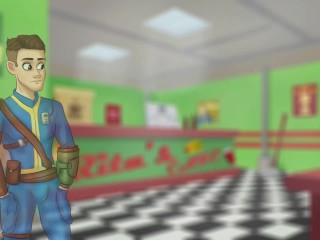 Fallout: Vault 69 #3 - Horny receptionist has sex with security guard on reception desk!