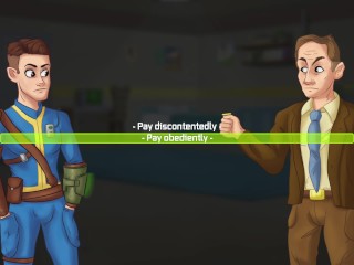 Fallout: Vault 69 #3 - Horny receptionist has sex with security guard on reception desk!