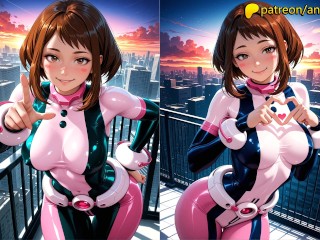 Ochako Uraraka from My Hero Academia: Lustful Flight in Zero Gravity
