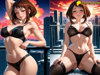 Ochako Uraraka from My Hero Academia: Lustful Flight in Zero Gravity