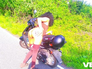 SOLO FEMALE ON BIKE TRAIL GETS CAUGHT BY HIKERS SOLO FEM COSPLAY PUBLIC