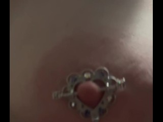 Giant nipple piercings