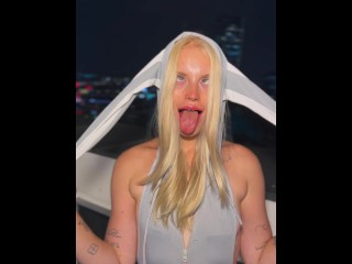 Naughty Bunny Slowly Undressing Just for You