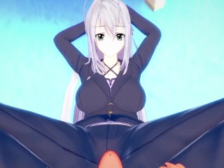 POV Hentai Footjob from Rossweisse from Highschool DxD