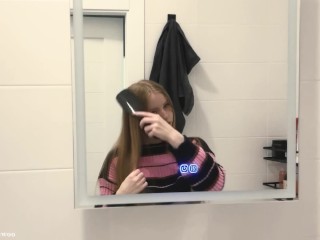 Caring StepDaughter gives her StepFather a dick massage and gets a Creampie in her tight pussy