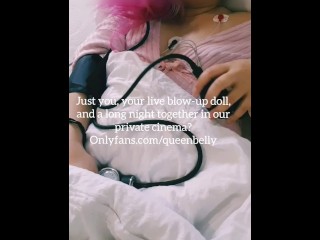 Doctor, make me big! It's my heart, OK? Extreme belly inflation