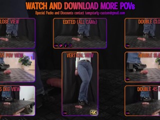 Dominated Again by Your Secretary in Black Ankle Boots - Cock Balls Crush Trample, Shoejob, CBT