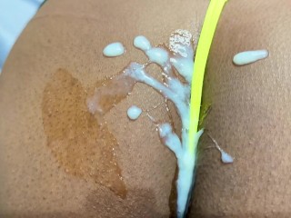 Curvy Black Cum Slut Milf Paige Begs BWC Guy She Met to Jerk Over Her See Thru Dress And Ebony Ass