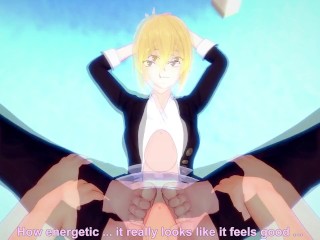 POV Hentai Footjob from Higuchi Ichiyo from Bungou Stray Dogs