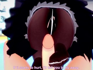 POV Hentai Footjob from Chika Haruno from Horimiya