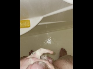 Jacking off in the shower
