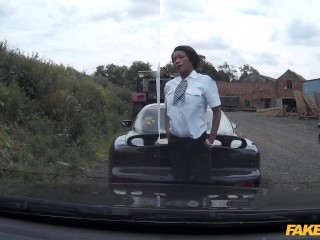 Fake Cop Sexy Strip Search Turns Into Threesome on Car Bonnet