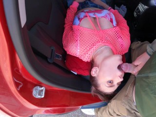 Freeze. I was frozen by a mechanic who fucked my mouth and cummed on my tits