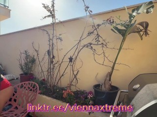 World’s Most Extreme Trans Bimbo Shows Off Giant Dick in Public Garden Shoot | Vienna Xtreme