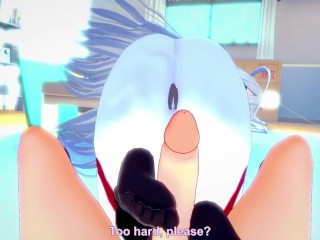 POV Hentai Footjob from Laura Bodewig from Infinite Stratos