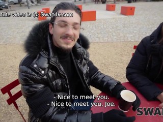 SWAP4K. Cuckold boyfriend watches how we fuck his girlfriend hard