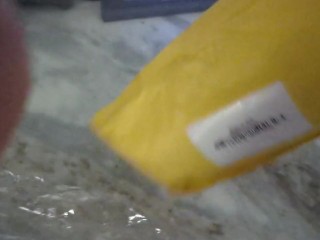 Test fitting 2 cock enlarger prosthetic/sleeves from Etsy and Ebay