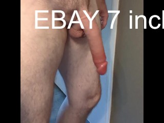 Test fitting 2 cock enlarger prosthetic/sleeves from Etsy and Ebay