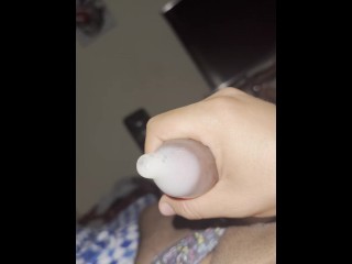 Masturbation with condom