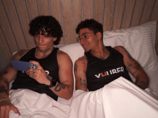 Step-siblings masturbate together and their stepmother discovers them, now what will happen?