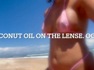 84 Asian milf wife gets microbikini beach creampie OnlyFans @ Appleliu76