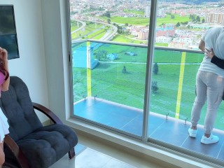 Cheating boyfriend!! He fucks his stepsister while his girlfriend watches! CUCKOLD!