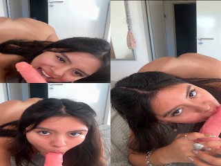 POV: You come home from work and I’m already giving you a deep, sloppy blowjob