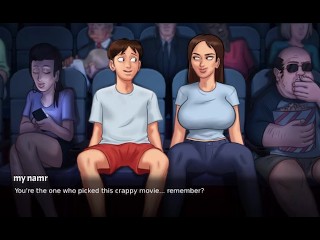 Dabby and anon go to flim hall to saw flim then after some time dabby in mood in summer time saga ne