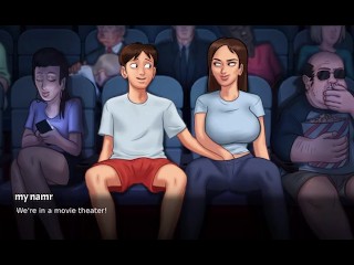 Dabby and anon go to flim hall to saw flim then after some time dabby in mood in summer time saga ne