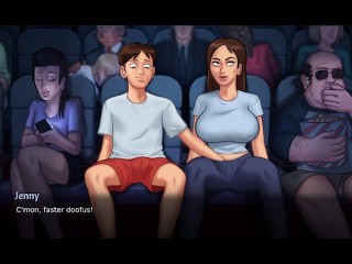 Dabby and anon go to flim hall to saw flim then after some time dabby in mood in summer time saga ne