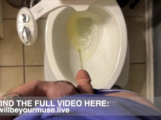 Slo-mo FTM Packer Peeing POV