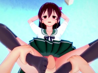 POV Hentai Footjob from Kisaragi from Kantai Collection