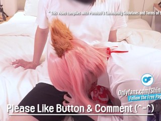 【FGO】🦊Nipple Tickling and Fuck with Fate Tamamo cosplayer, FGO hentai shemale Femboy Crossdresser