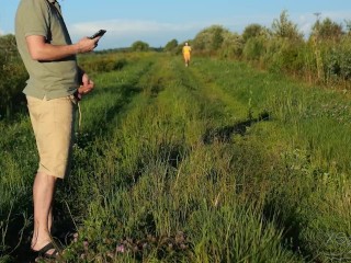 outdoors. Risky SEX with a Random nymphomaniac Stranger