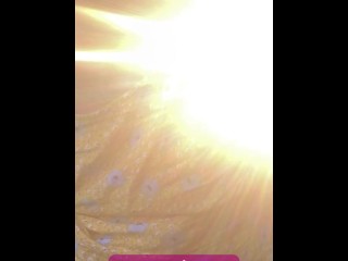 Horny barefoot hippie spits in your mouth and cums in the garden