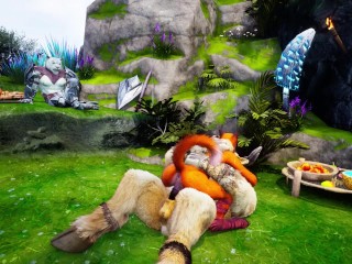 Minotaur fuck furry Foxy Girl and Tiger Girl in the rain - romantic fun