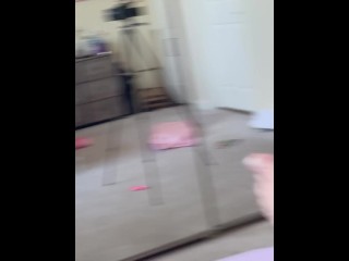 Thottie Rides Big Dick and Watches in the Mirror