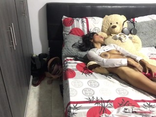 I dildo my pussy thinking about my lover at my husband's house