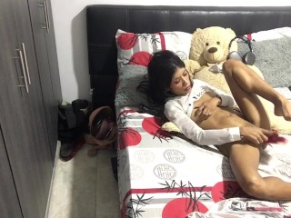 I dildo my pussy thinking about my lover at my husband's house