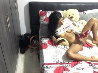 I dildo my pussy thinking about my lover at my husband's house