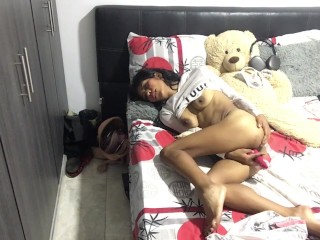 I dildo my pussy thinking about my lover at my husband's house