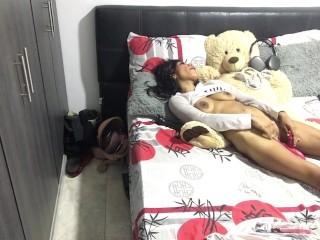 I dildo my pussy thinking about my lover at my husband's house