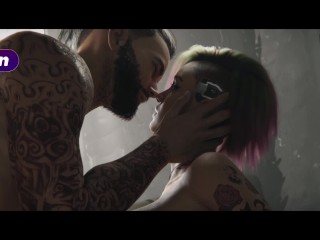 Cyberpunk 2077 Girl Shows What Her Cum-Filled Holes Are Capable Of
