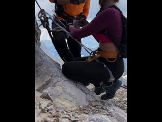 I sucked his dick on a via ferrata in the Alps